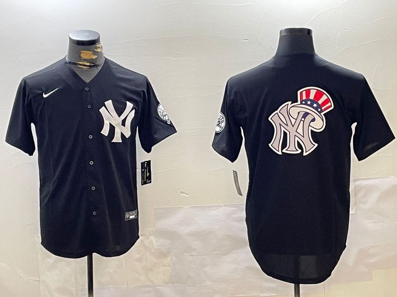 Men New York Yankees Blank Black Fashion Game Nike 2024 MLB Jersey style 10->new york yankees->MLB Jersey